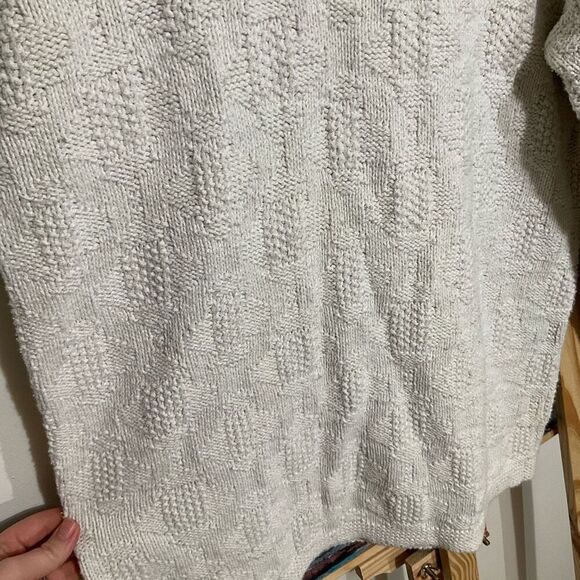 Cherokee knit sweater heavy made in the USA white/cream size small - Picture 4 of 8